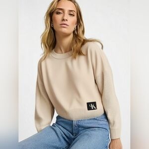 Calvin Klein Jeans Cream Sweatshirt